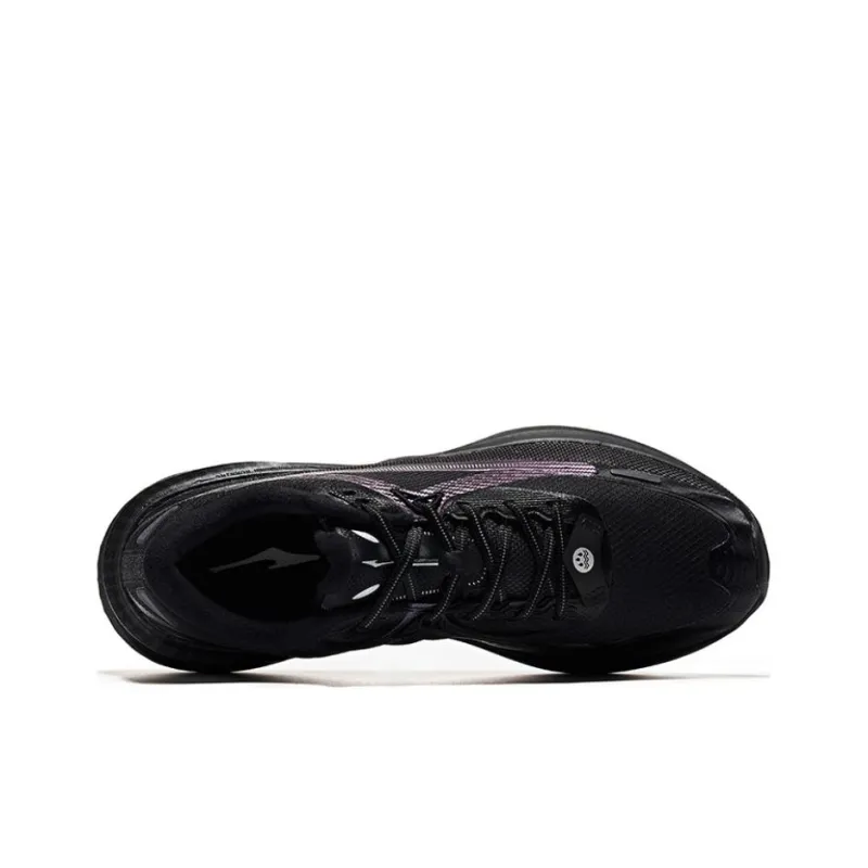 Erke Cushioning Anti Slip And Wear Resistant Low Top Running Shoes Men's Black-3