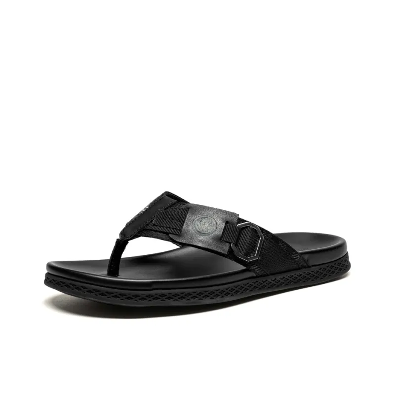 LEAVELAND Stylish Sandals Men's Black-2