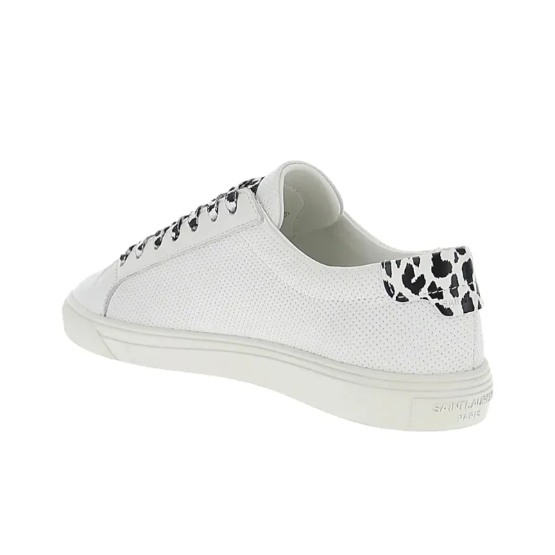 SAINT LAURENT Low Top Stylish Skateboarding Shoes Women's White Black-2