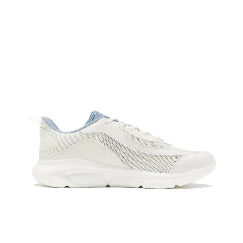 PEAK Shock Absorbers With Slip Resistant And Abrasion Resistant Properties Low Top Running Shoes Men's White Blue-1