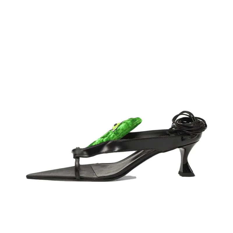 ANCUTA SARCA Strap Sandals 6.5cm Women's Black Green-0