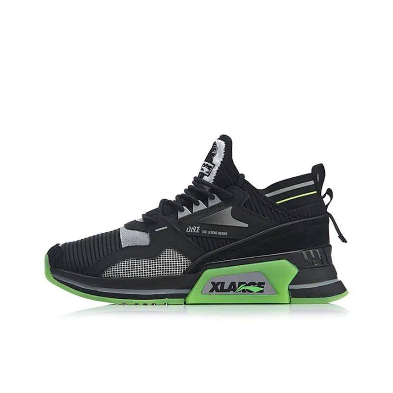 LiNing Mid Top Casual Shoes Men's Black-0