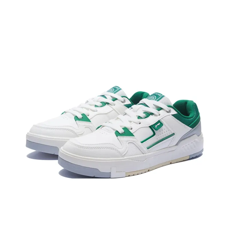 LiNing ACE V2 Anti Slip Wear Resistant Low Top Skateboard Shoes Men's White Green-2