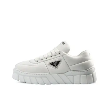 PRADA Padded Nappa Leather Sneakers 'White' Women's
