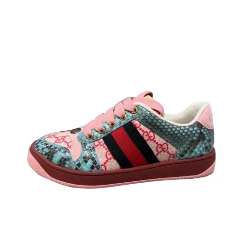 GUCCI Skateboard Shoes Women's Low-Top Pink/Blue