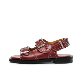 GANNI One Strap Sandals Women's Red