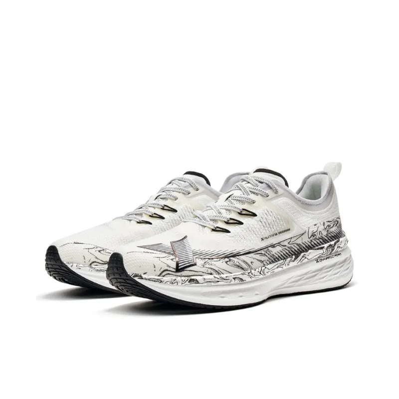 XTEP Cushioning Low Top Running Shoes Men's White Black-2