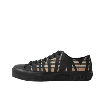 Burberry Sliced Check Cotton Sneakers