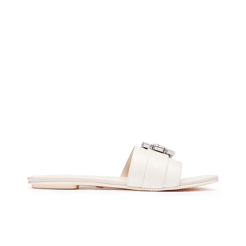 Stuart Weitzman/SW Odor Resistant Slide Slippers Women's White-1