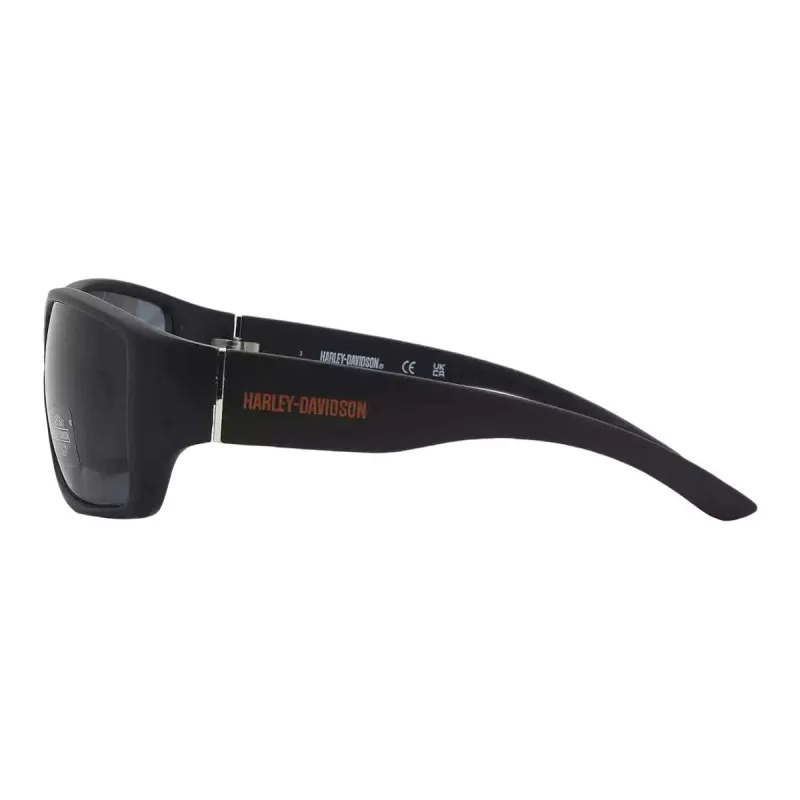 Harley Davidson Plastic Rectangular Sunglasses Men's Black-2