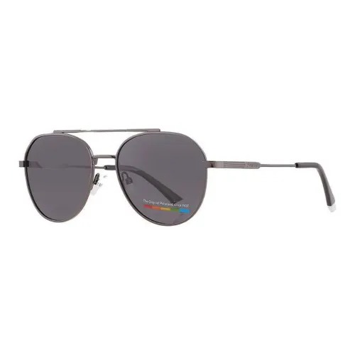 Polaroid Metal Aviator Sunglasses Men's Dark Brown
