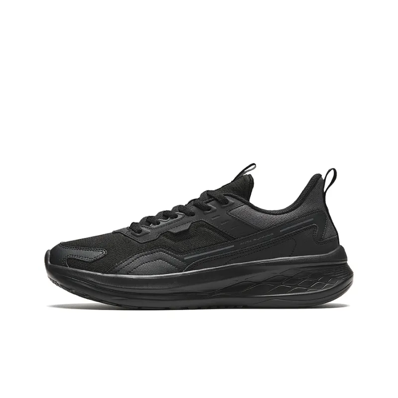 Anta Durable Breathable Low Top Running Shoes Men's Black-0