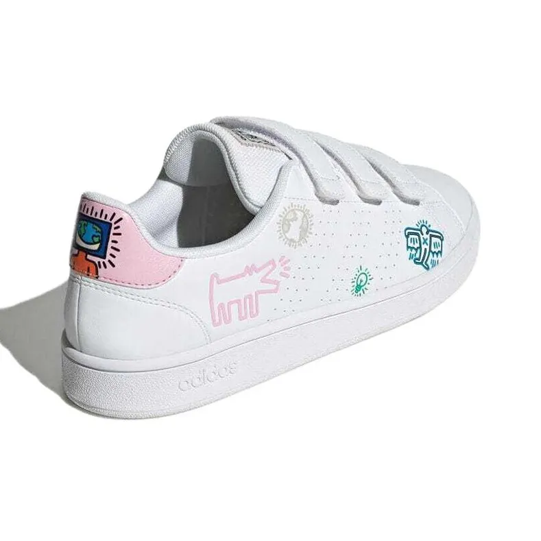 Adidas Neo Keith Haring X Adidas Neo Neo Advancourt Base 'White Blue Pink'-3