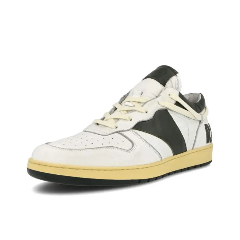 RHUDE Stylish Skateboarding Shoes Men's White Green-2