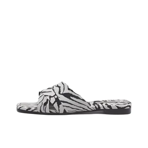 URBAN REVIVO Slide Slippers Women's Black Heather Gray