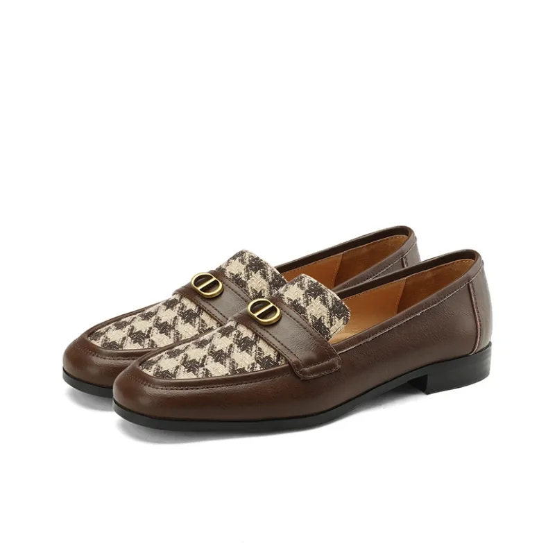 Naiyee Women's Casual Shoes Women's Low Top Black/Brown/Plaid-9