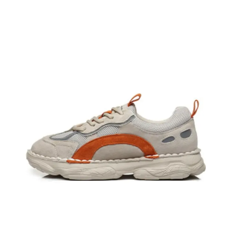 TARRAMARRA Chunky Sneakers Women's Low Top Gray Green/Gray Yellow/Gray Red-6