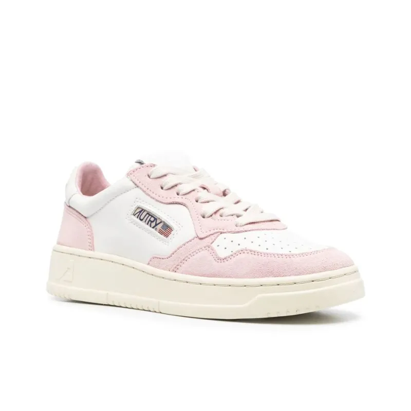 AUTRY Open Low Leather Suede 'Pink' Women's-1