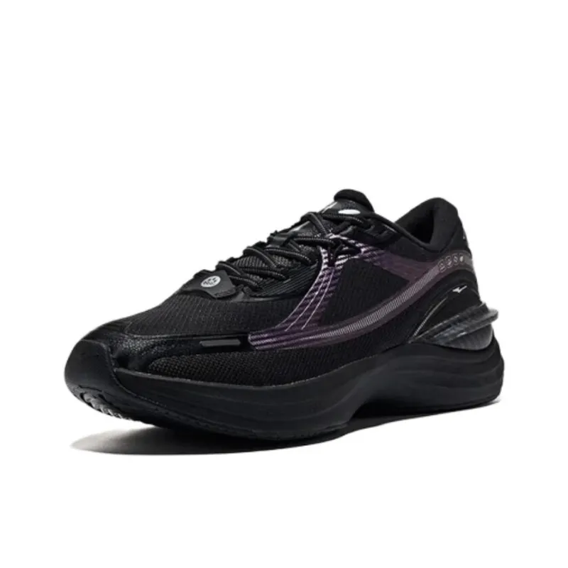 Erke Cushioning Anti Slip And Wear Resistant Low Top Running Shoes Men's Black-1