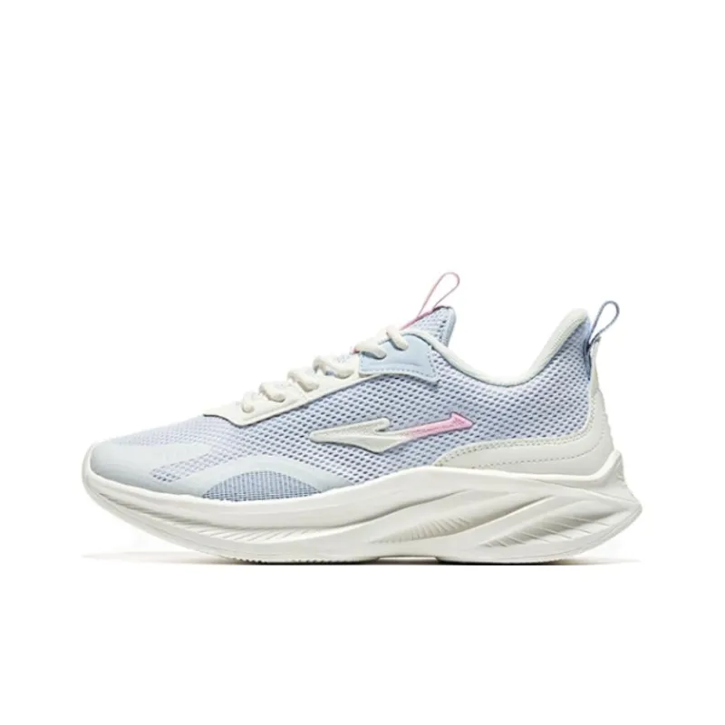 Erke Cushioning, Slip Resistant, Abrasion Resistant, Lightweight, Rebound Low Top Running Shoes Women's Blue White Pink-0