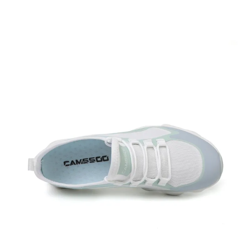 Camssoo Cushioned Slip Resistant Abrasion Resistant Low Top Casual Shoes Women's Beige Moonlight-2