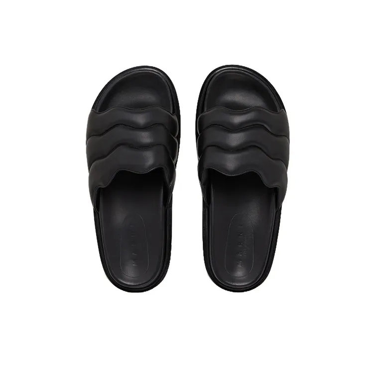 MARNI Zip Zag Padding Strap Slides-4
