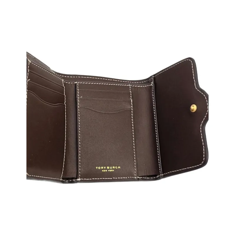 TORY BURCH Leather Wallet Medium Size Women's Black-3