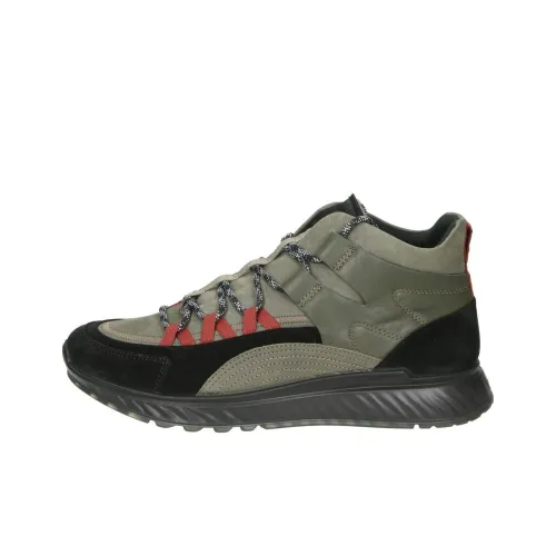Ecco Wear-Resistant Mid-Top Sports Casual Shoes Men's Brown