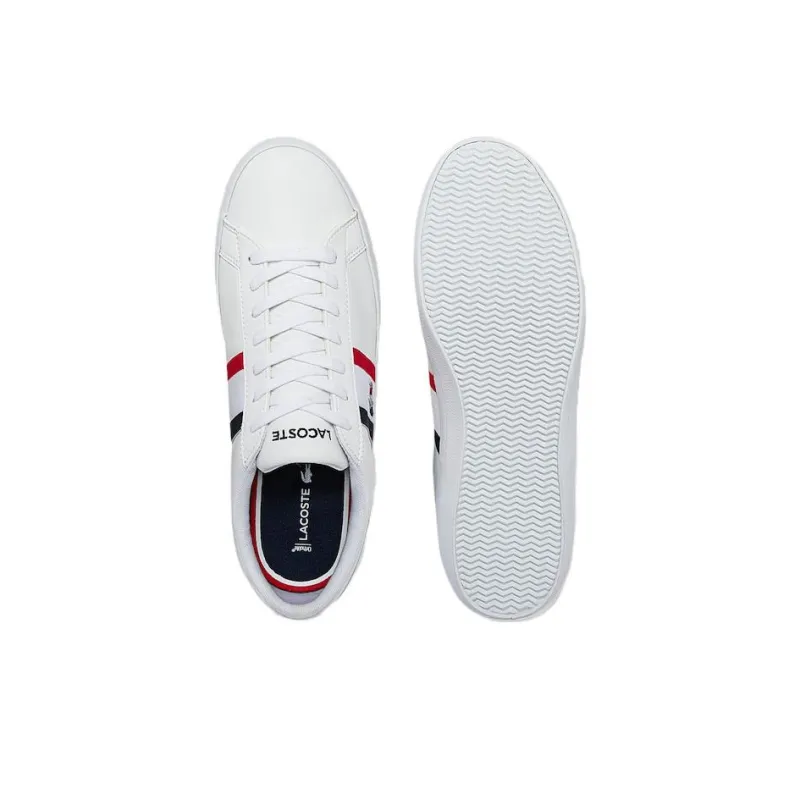 LACOSTE Lerond Low Top Stylish Skateboarding Shoes Men's White-3