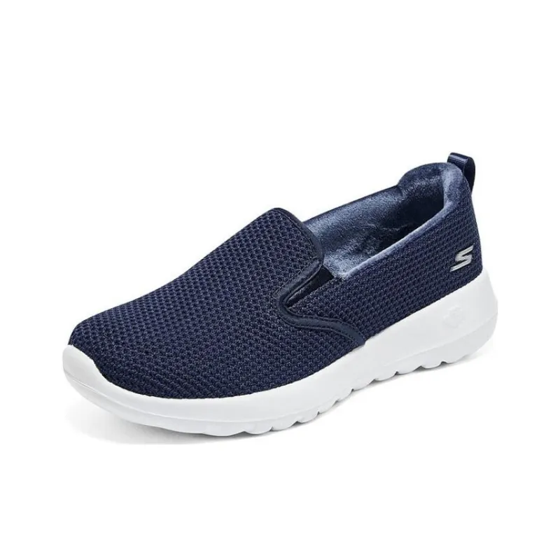 Skechers Anti Slip And Wear Resistant Warm Low Top Casual Shoes Women's Blue Gray-2