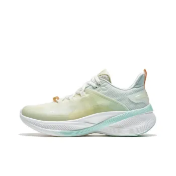 XTEP Cushioning, Slip Resistant, And Abrasion Resistant Low Top Running Shoes Women's Yellow Green