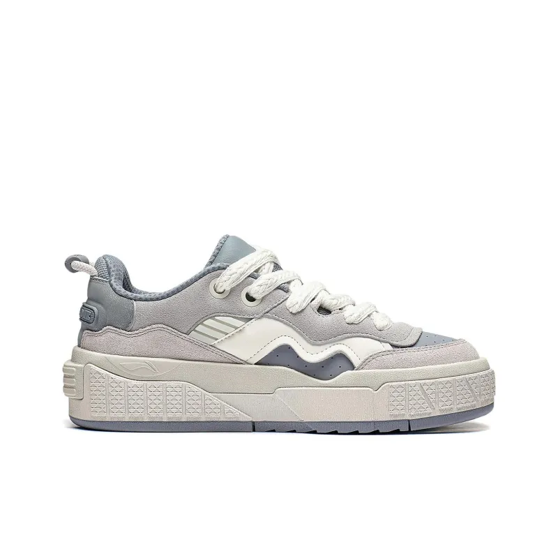 LiNing 001 UNBLOCK 001 UNBLOCK Wear resistant And Lightweight Low Top Skateboard Shoes Men's Gray-1