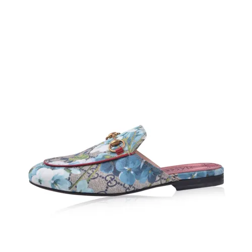 GUCCI Slip-Resistant Slide Slippers Women's Blue