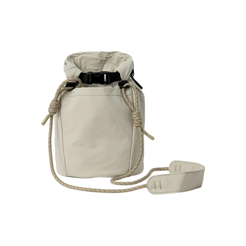 VANESSA HOGAN Fabric Crossbody Bag Unisex Gray Green/Khaki-3