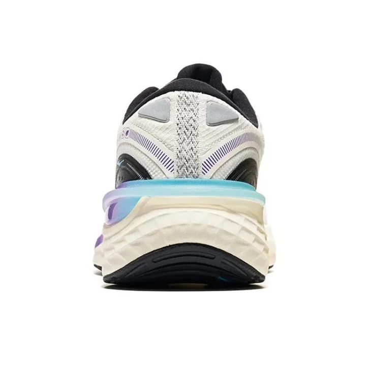 Erke Cushioning Anti Slip And Wear Resistant Low Top Running Shoes Men's Ivory Smart Blue-4