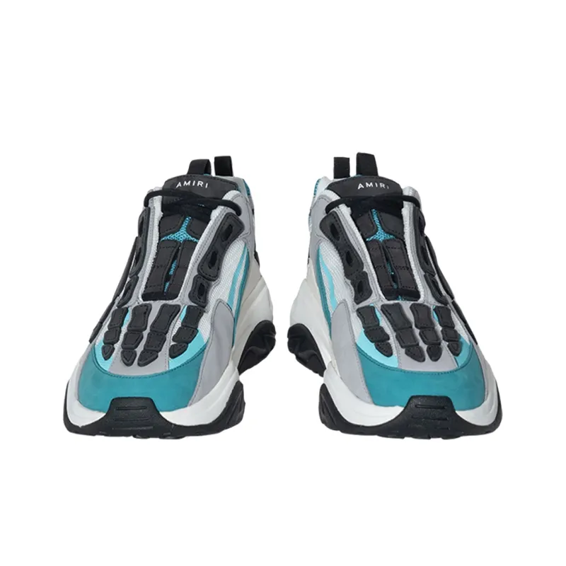 AMIRI Bone Runner White Black Blue Grass-2