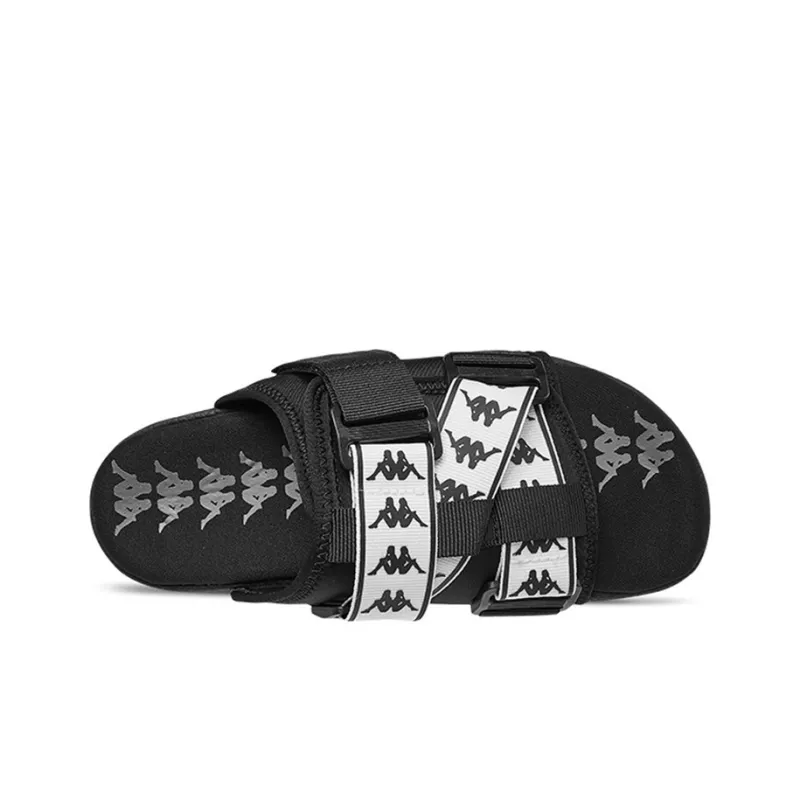 Kappa Slide Slippers Unisex Black/White-2