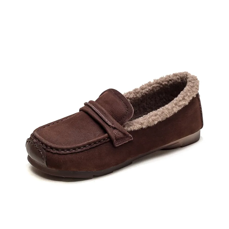 Yao Qia Loafers Women's Khaki/Coffee-6
