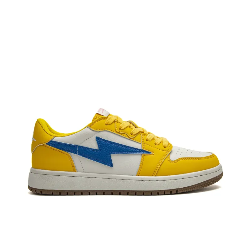 ADERSTAR Anti-Slip Wear-Resistant Lightweight Breathable Low-Top Skateboard Shoes Unisex Yellow Blue-1