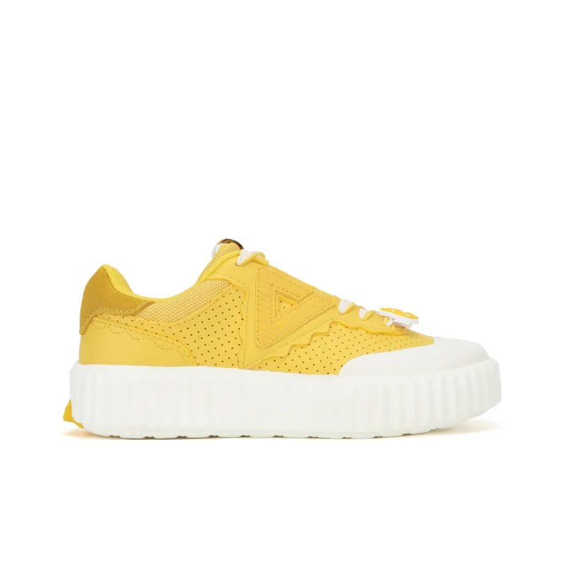 PEAK Anti Slip And Wear Resistant Height Increasing Low Top Skateboard Shoes Women's Cheese Yellow-2