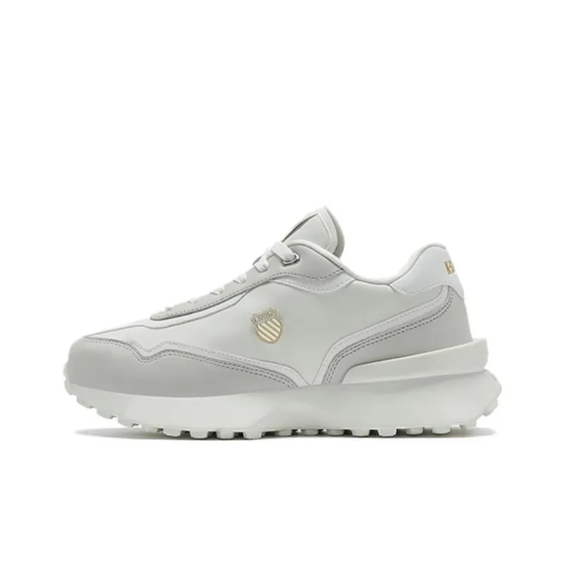 KSWISS Slip Resistant Thermal Low Top Casual Shoes Unisex White Gold-0