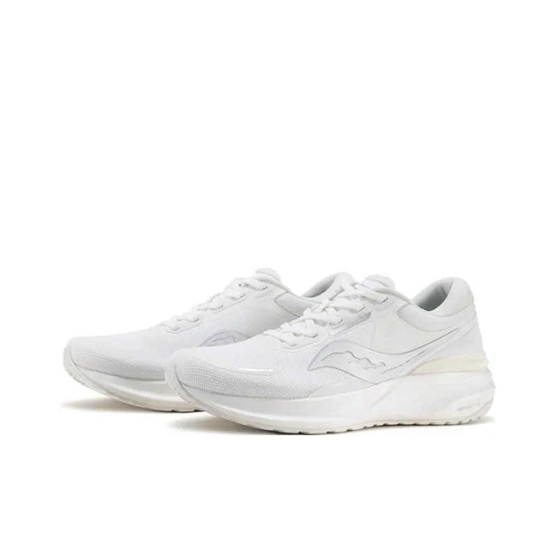 Saucony Anti Slip Wear Resistant Low Top Training Running Shoes Unisex White-2