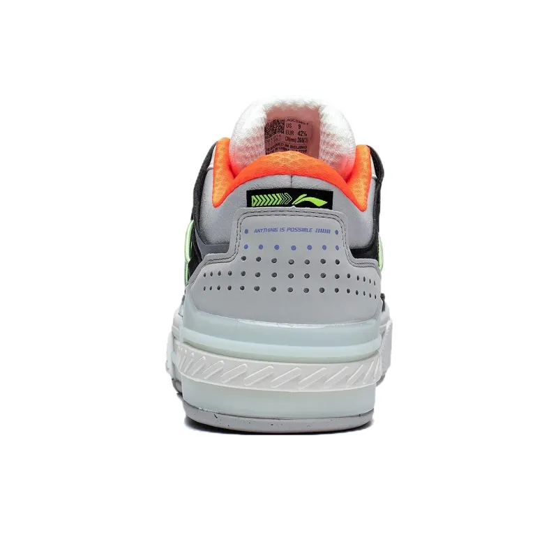 LiNing Dawn Light Morning Glow Low Top Skateboard Shoes Men's Bellflower Gray-3