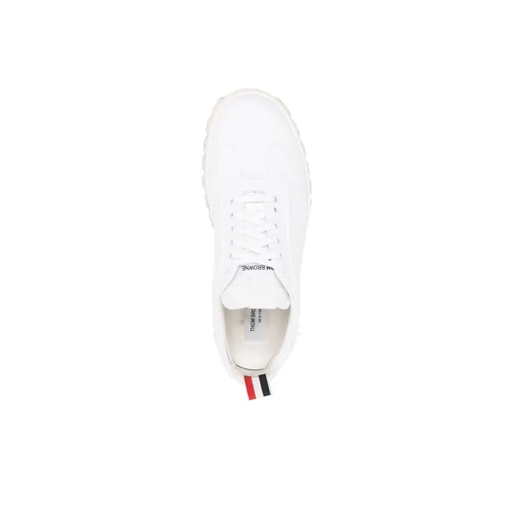 THOM BROWNE Frayed Edge Low Top Sneakers-4