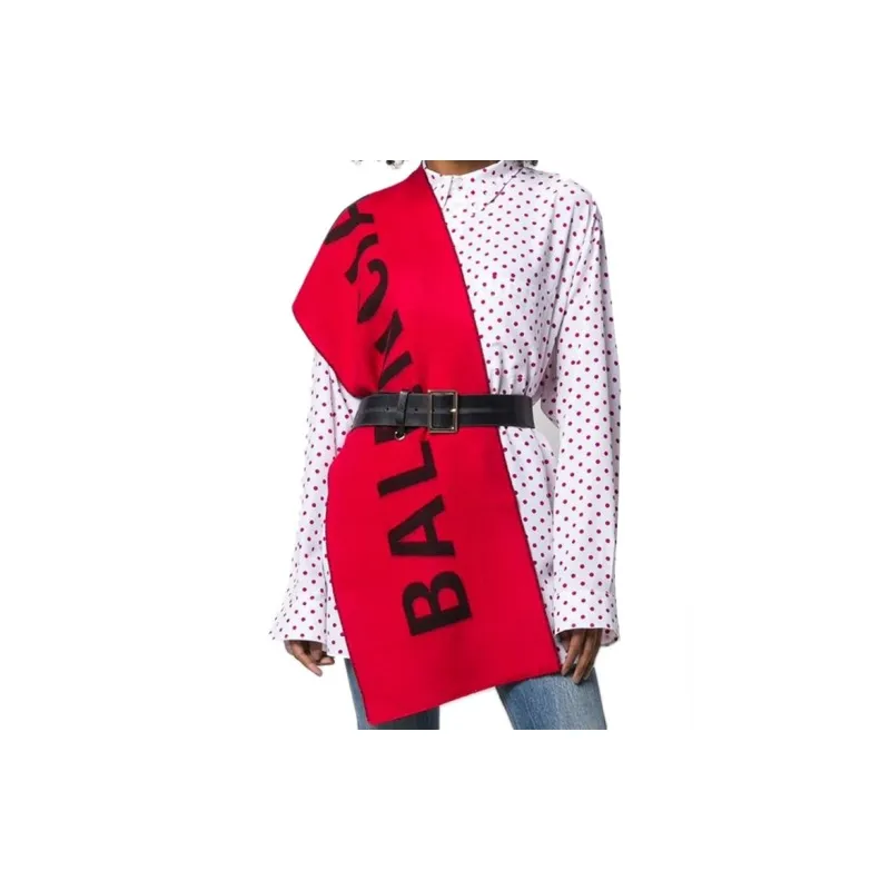 Balenciaga Knit Scarves Women's Red-1