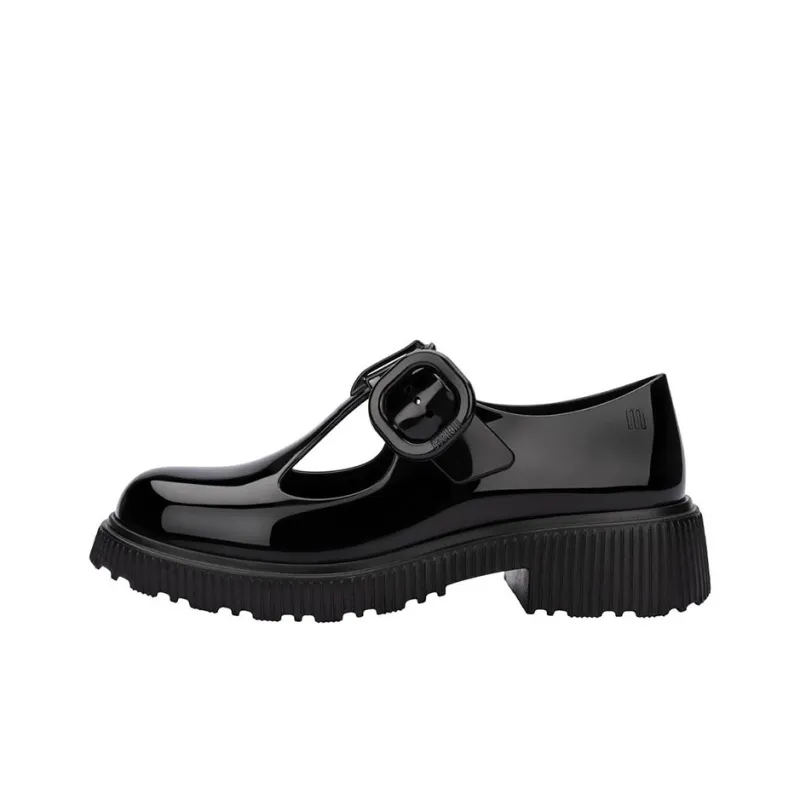 MELISSA Chunky Heel Mary Jane Shoes Women's Black-0