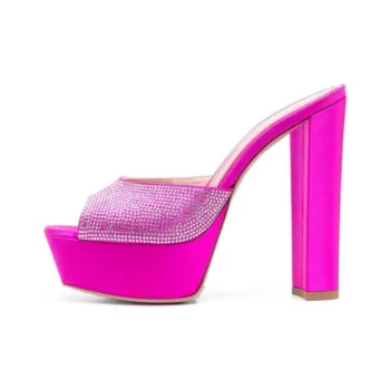 Gedebe 140mm Crystal-embellished Platform Mules