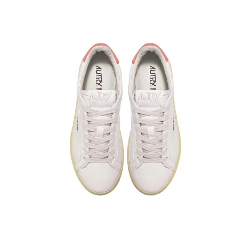 AUTRY Dallas Low Nubuck Goatskin 'White Pink' Women's-2