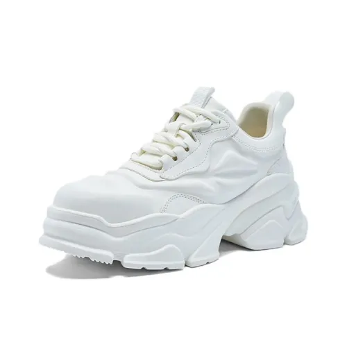 NINI WEST Chunky Sneakers Women's Low-Top White