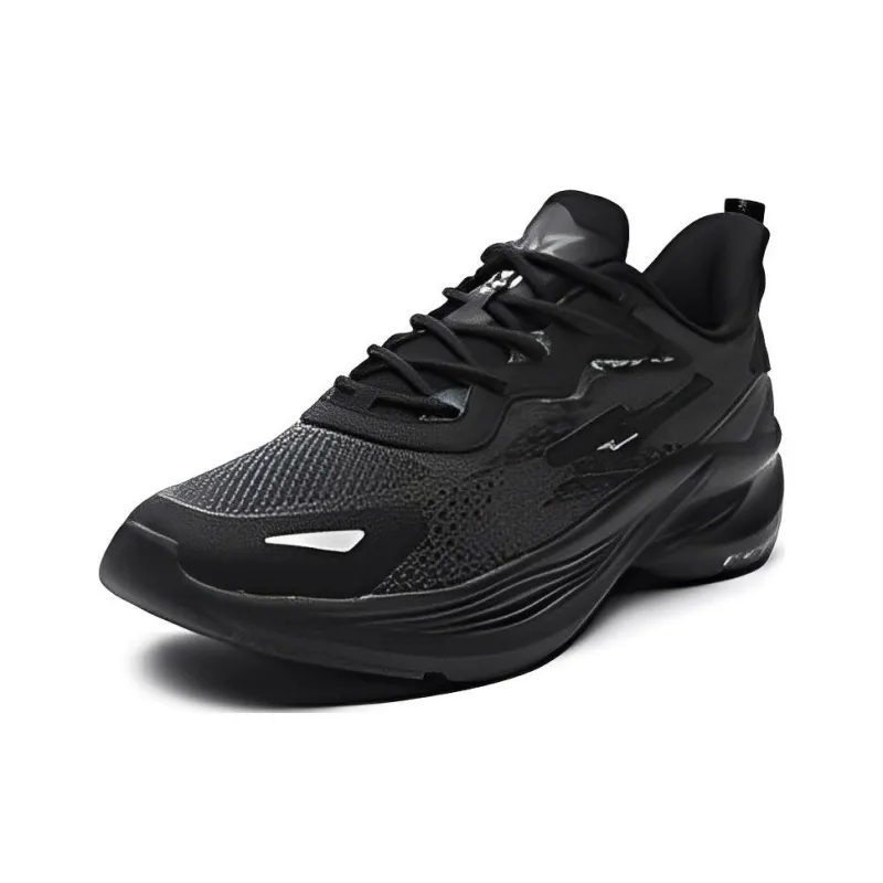Erke Anti Slip Wear Resistant Low Top Casual Running Shoes Men's Black-2